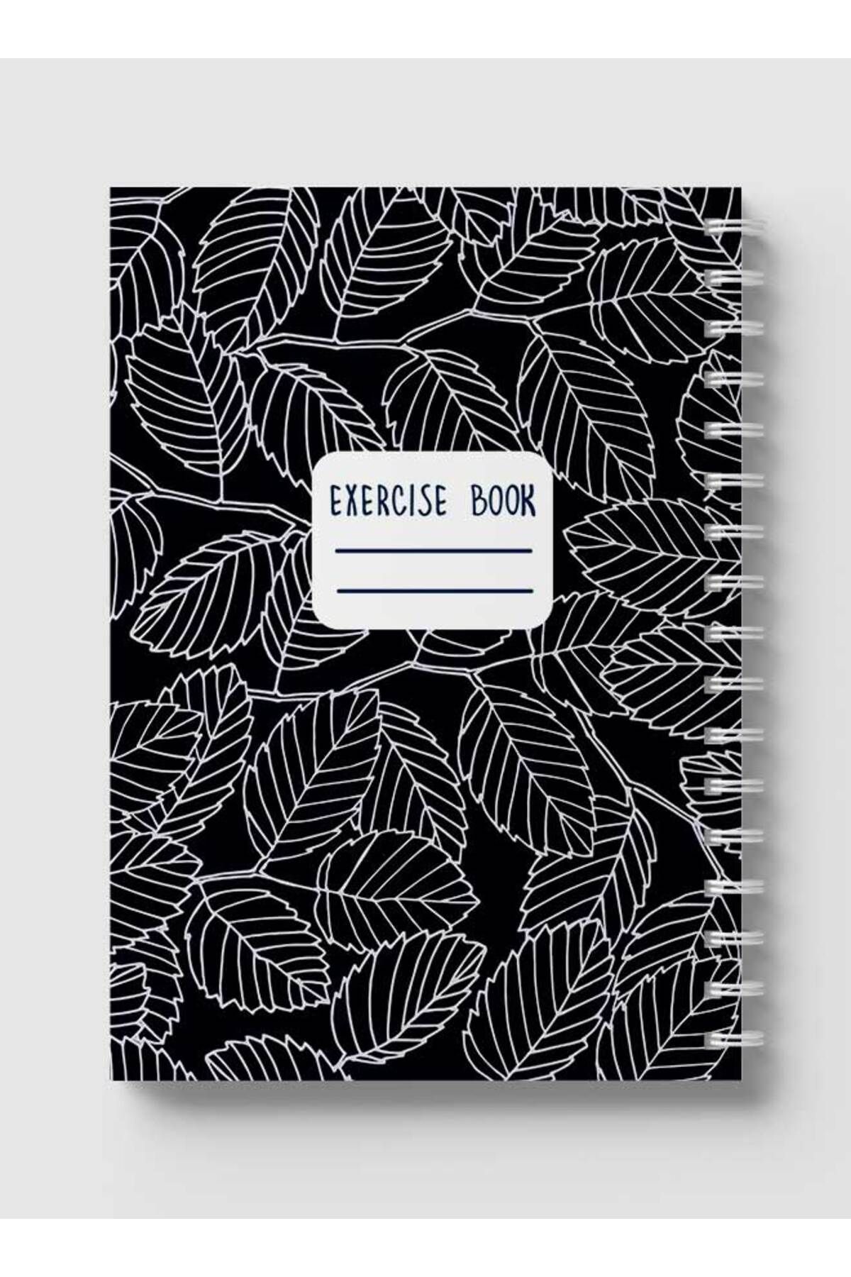 LOWHA-Spiral Notebook with Front and Back Hard Covers Featuring Elm Branches & Leaves Design 5
