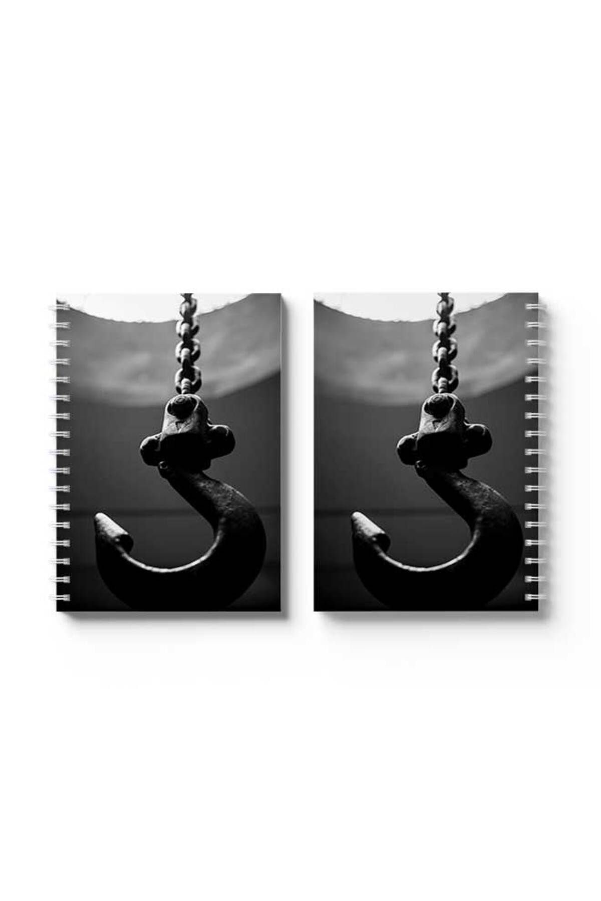 LOWHA-Spiral Notebook with Front and Back Hard Covers Featuring Hook Design 4
