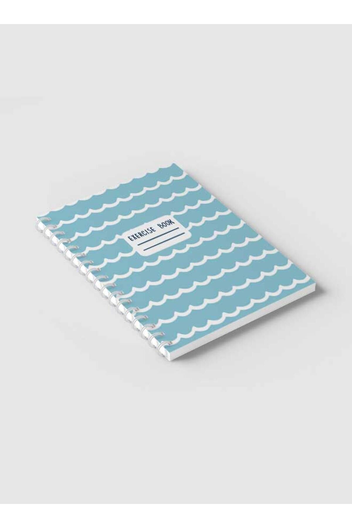 LOWHA-Spiral Notebook with Front and Back Hard Covers Featuring Abstract Waves Design 2