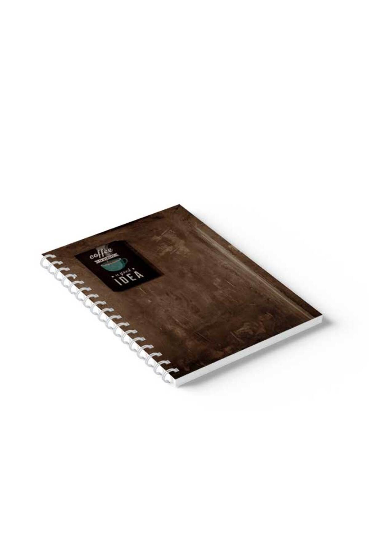 LOWHA-Spiral Notebook with Front and Back Hard Covers Featuring Coffee Is Always A good Idea Design 2