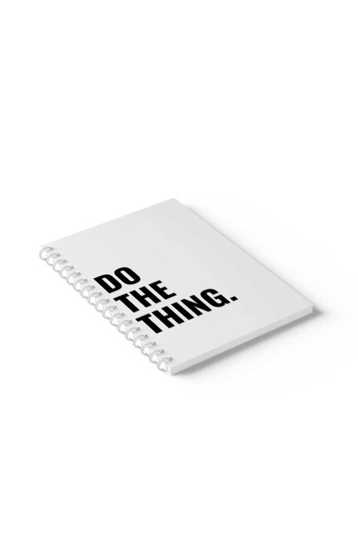 LOWHA-Spiral Notebook with Front and Back Hard Covers Featuring Do the Thing Design 2