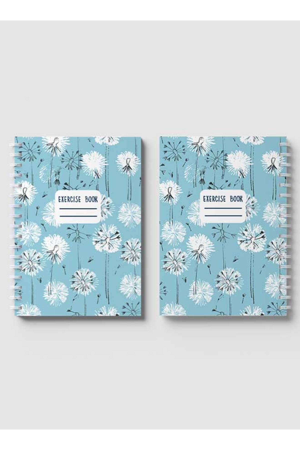 LOWHA-Spiral Notebook with Front and Back Hard Covers Featuring Dandelions Design 4