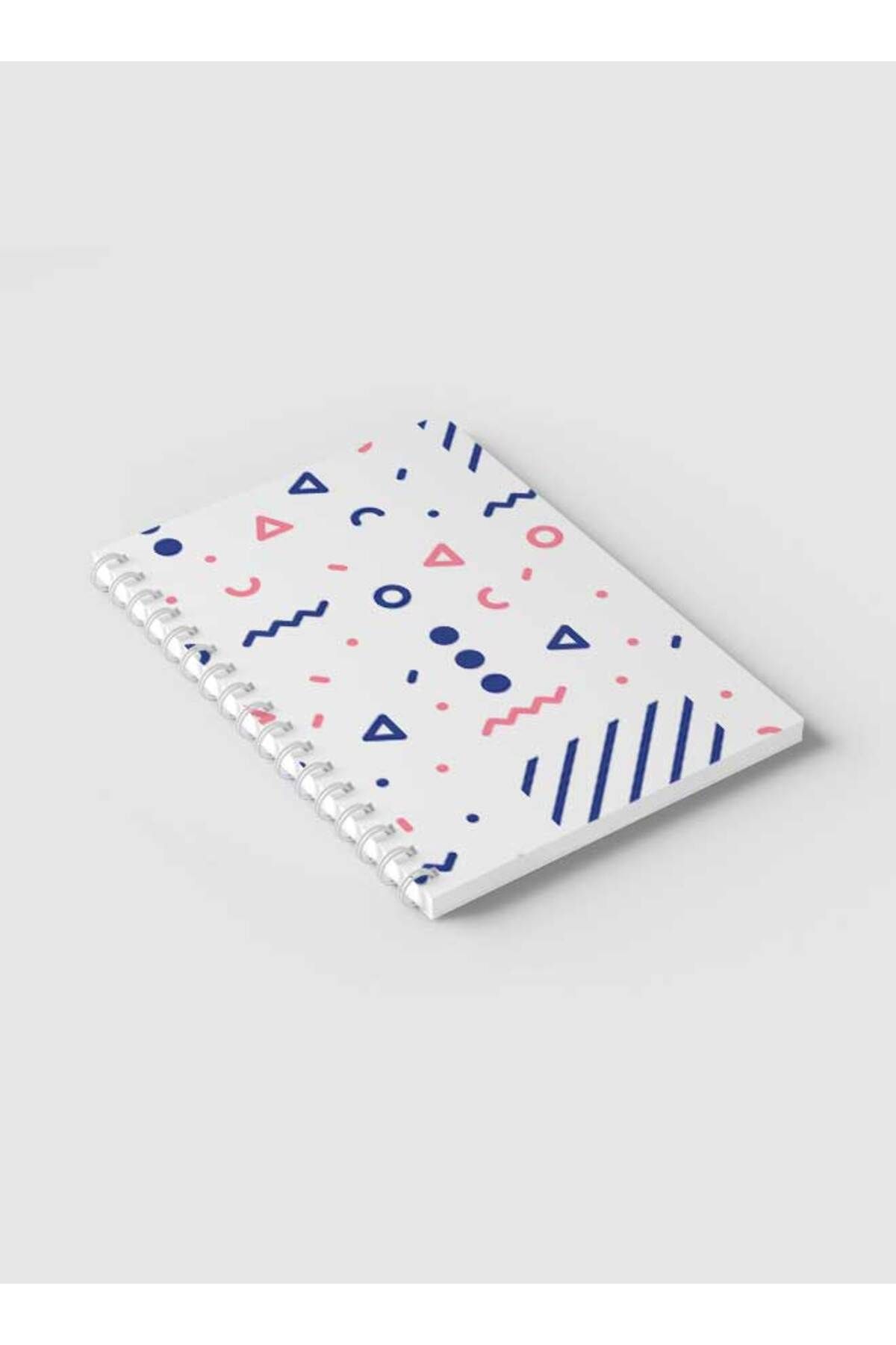 LOWHA-Spiral Notebook with Front and Back Hard Covers Featuring Modern Mix Shapes Design 2