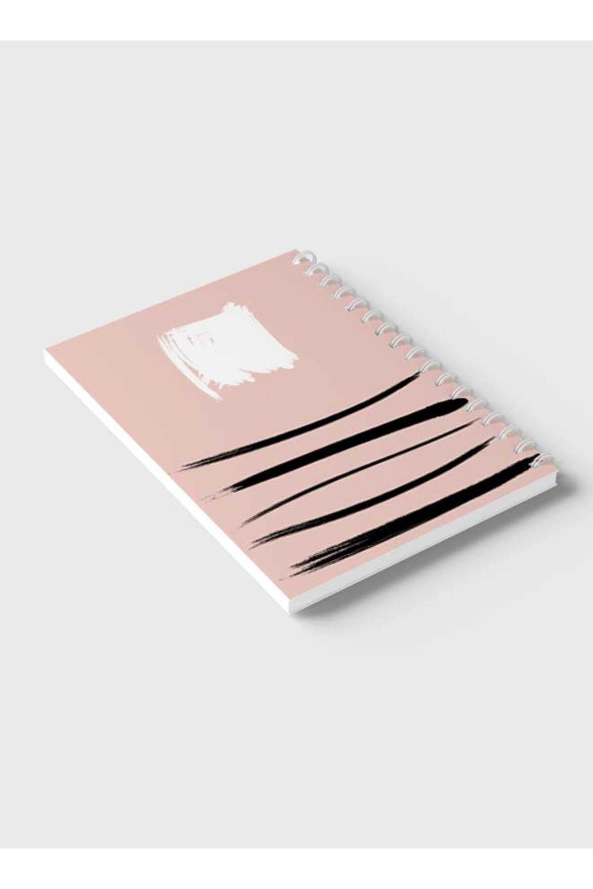 LOWHA-Spiral Notebook with Front and Back Hard Covers Featuring Brush Textures Design 6
