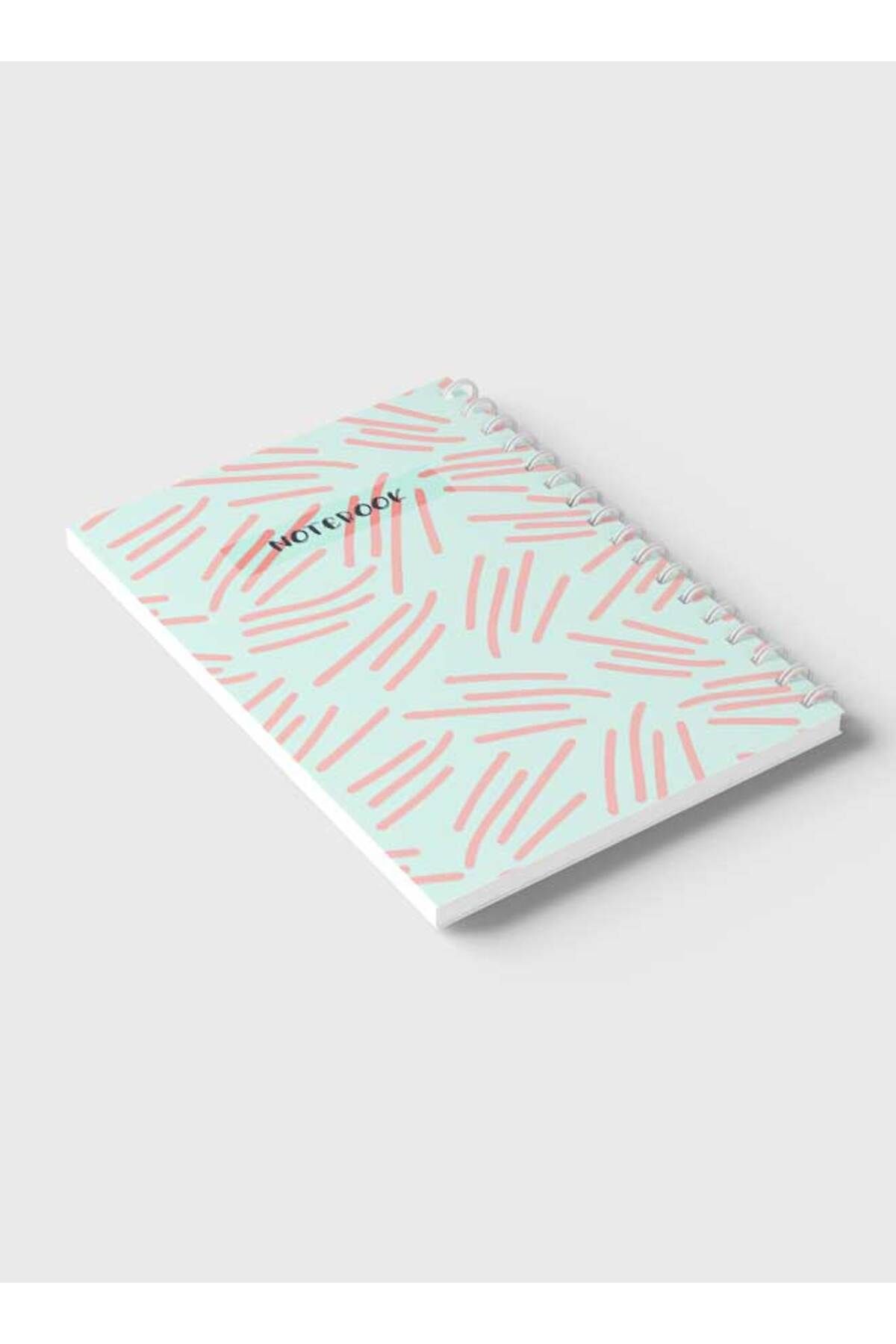 LOWHA-Spiral Notebook with Front and Back Hard Covers Featuring Abstract & Doodle Design 6