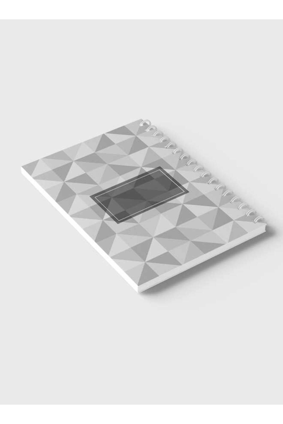 LOWHA-Spiral Notebook with Front and Back Hard Covers Featuring Polygonal Style Design 6