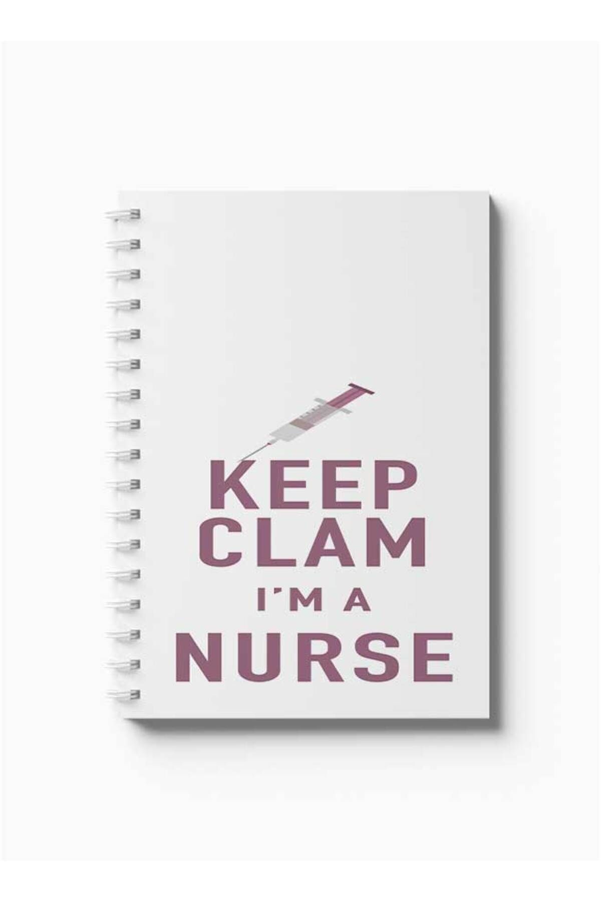 LOWHA-Spiral Notebook with Front and Back Hard Covers Featuring Keep Calm I'm A Nurse Design 5