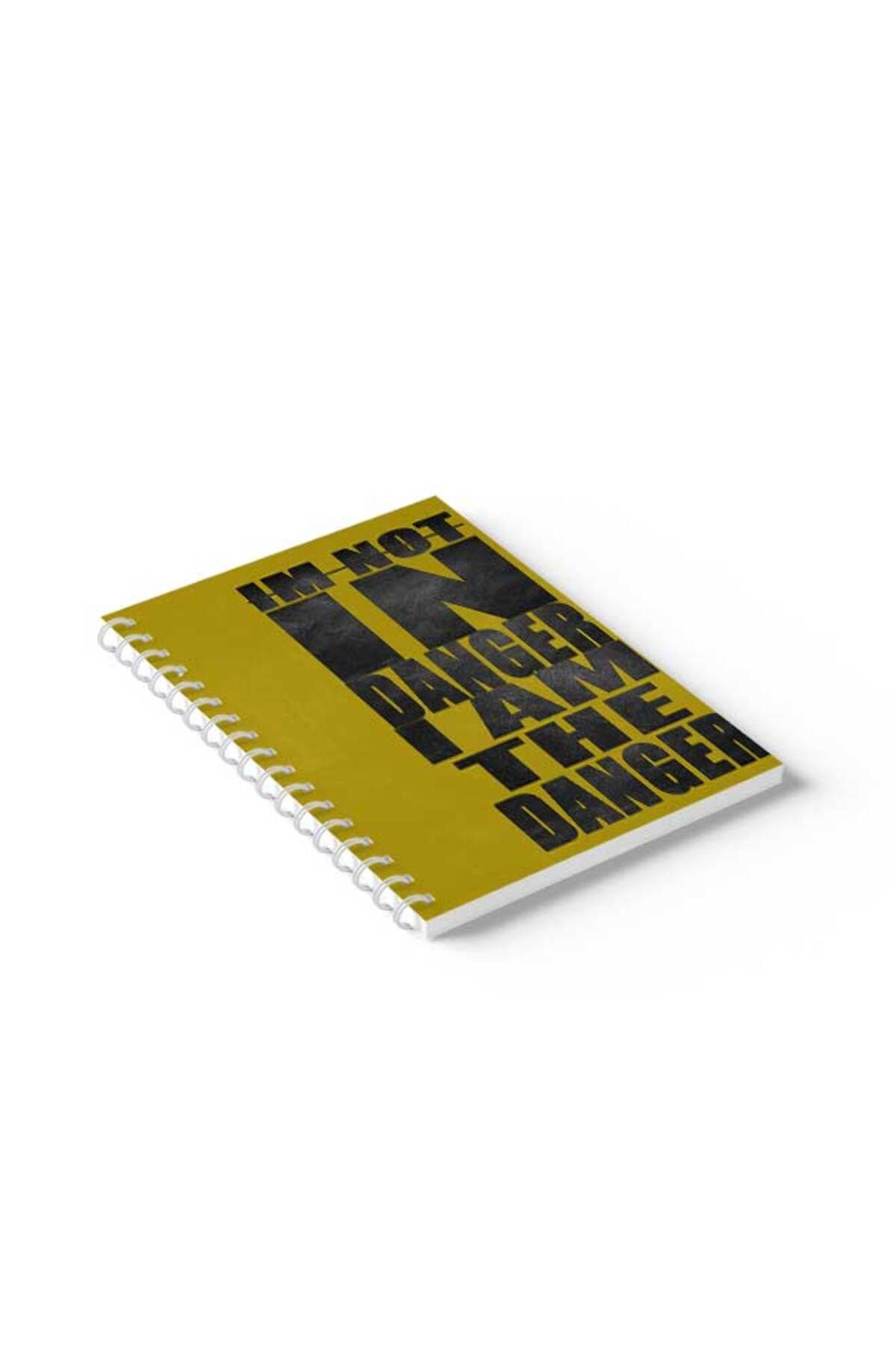 LOWHA-Spiral Notebook with Front and Back Hard Covers Featuring I'm Not in Danger Design 2