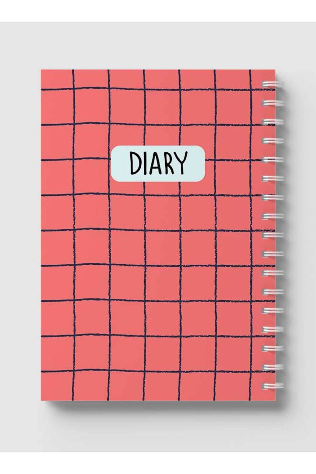 LOWHA-Spiral Notebook with Front and Back Hard Covers Featuring Grid Lines Design 5
