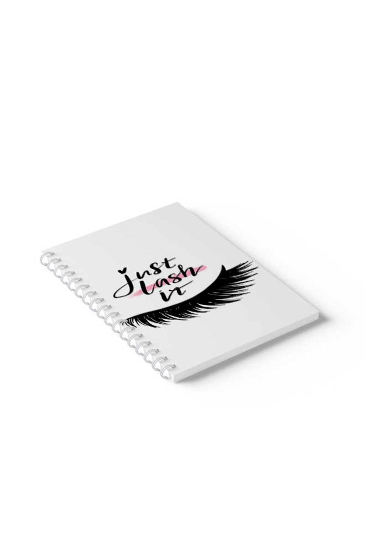 LOWHA-Spiral Notebook with Front and Back Hard Covers Featuring Just Lash It Design 2