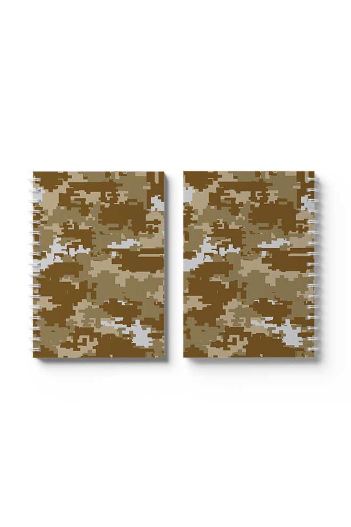 LOWHA-Spiral Notebook with Front and Back Hard Covers Featuring Pixels Design 4