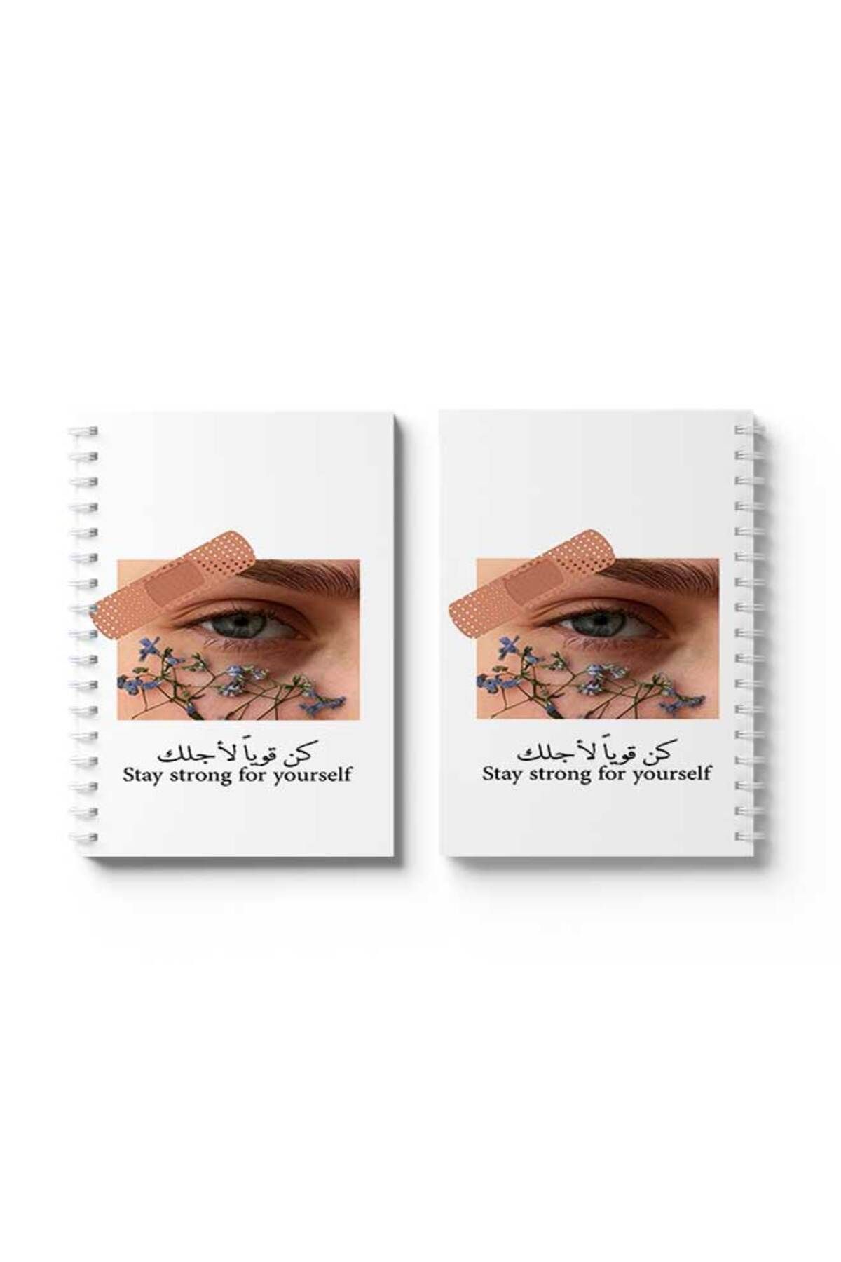LOWHA-Spiral Notebook with Front and Back Hard Covers Featuring Be Strong for You Design 4