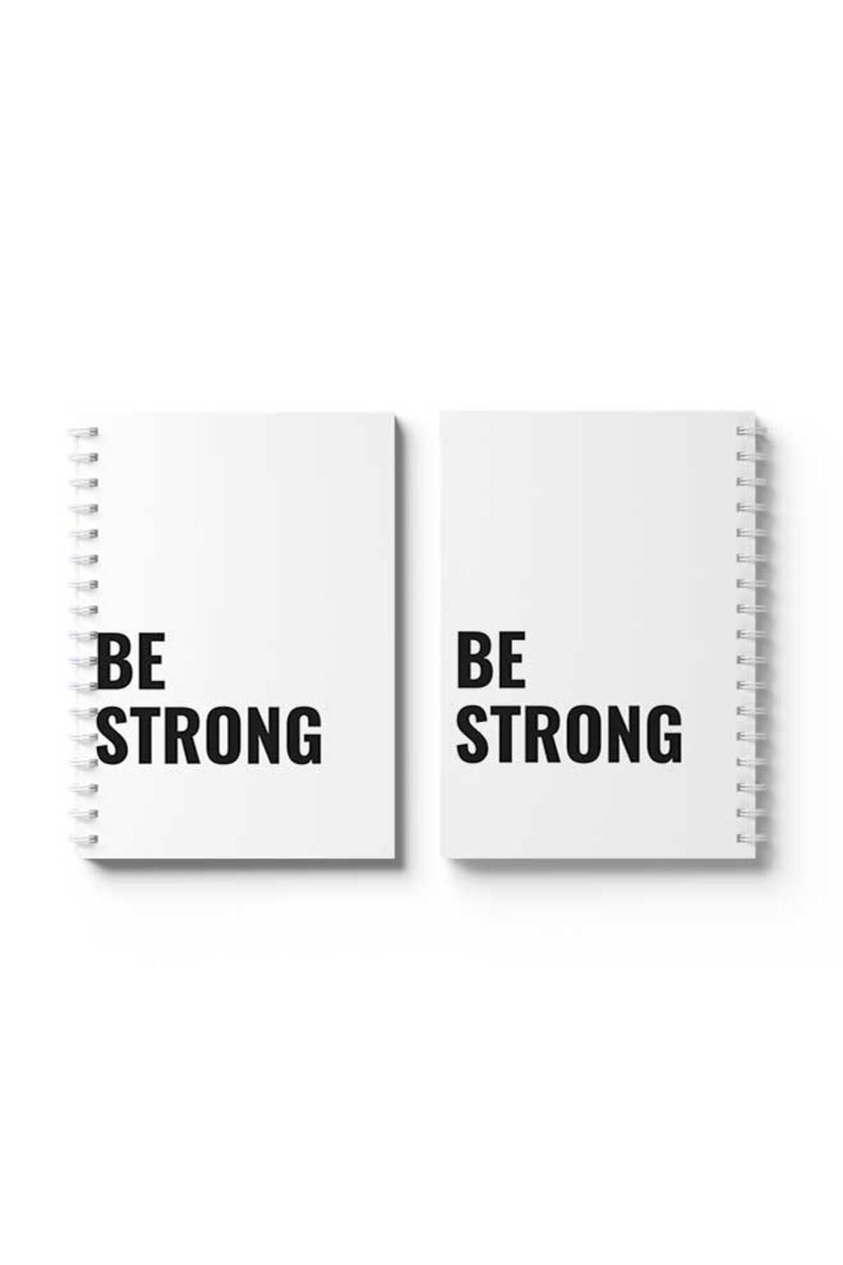 LOWHA-Spiral Notebook with Front and Back Hard Covers Featuring Be Strong Design 4