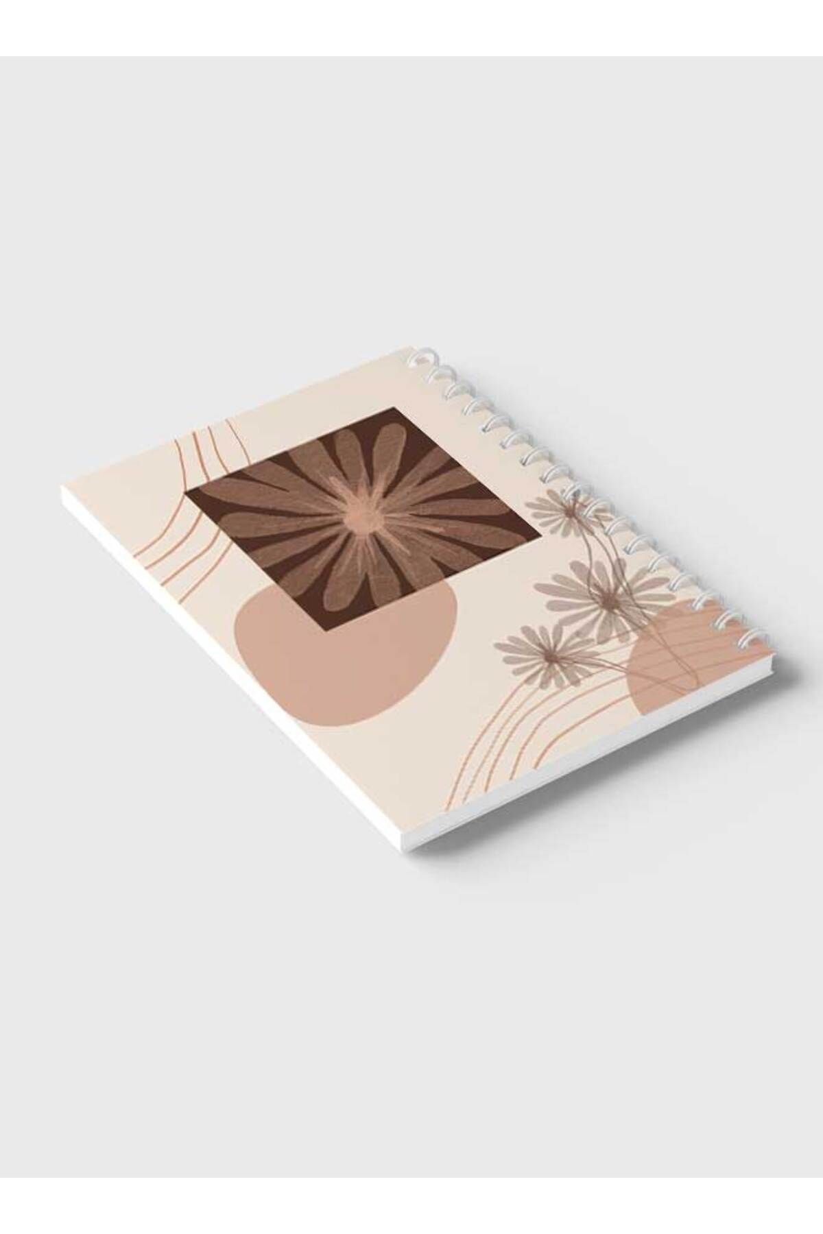 LOWHA-Spiral Notebook with Front and Back Hard Covers Featuring Boho Design 6