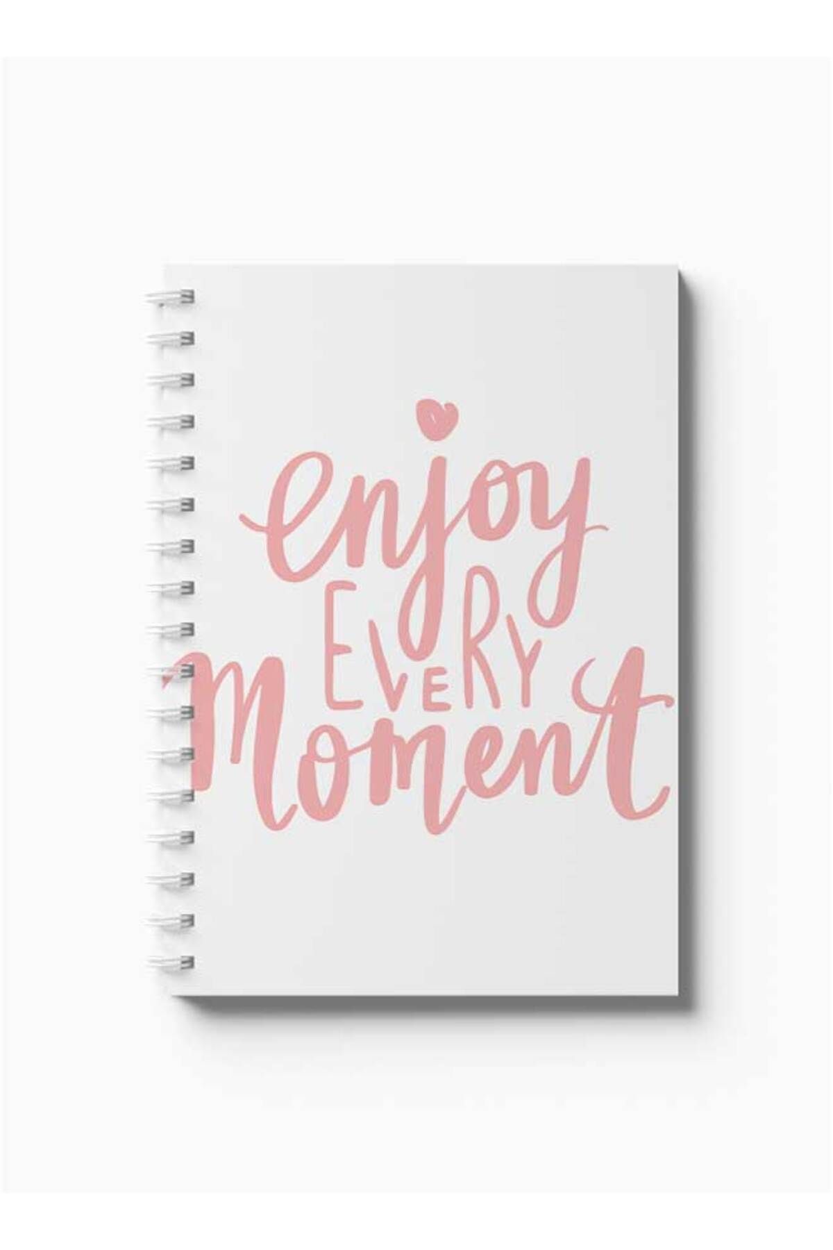 LOWHA-Spiral Notebook with Front and Back Hard Covers Featuring Enjoy Every Moment Design 5