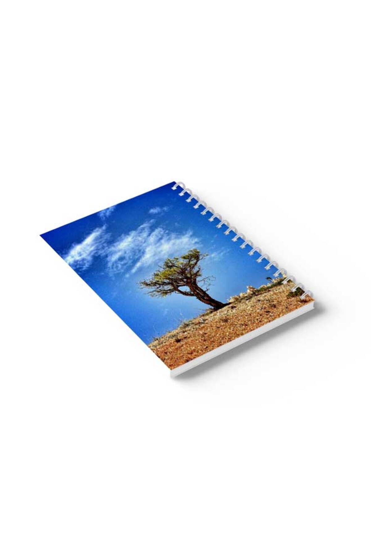 LOWHA-Spiral Notebook with Front and Back Hard Covers Featuring Tree Design 6