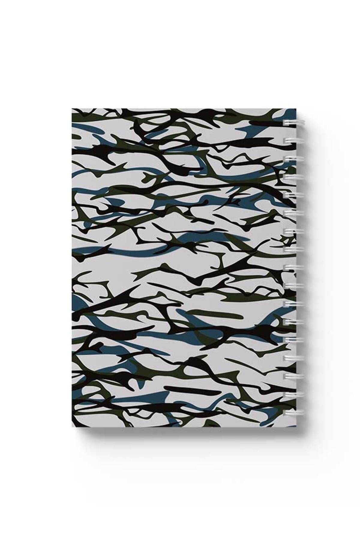 LOWHA-Spiral Notebook with Front and Back Hard Covers Featuring Shapes Design 1