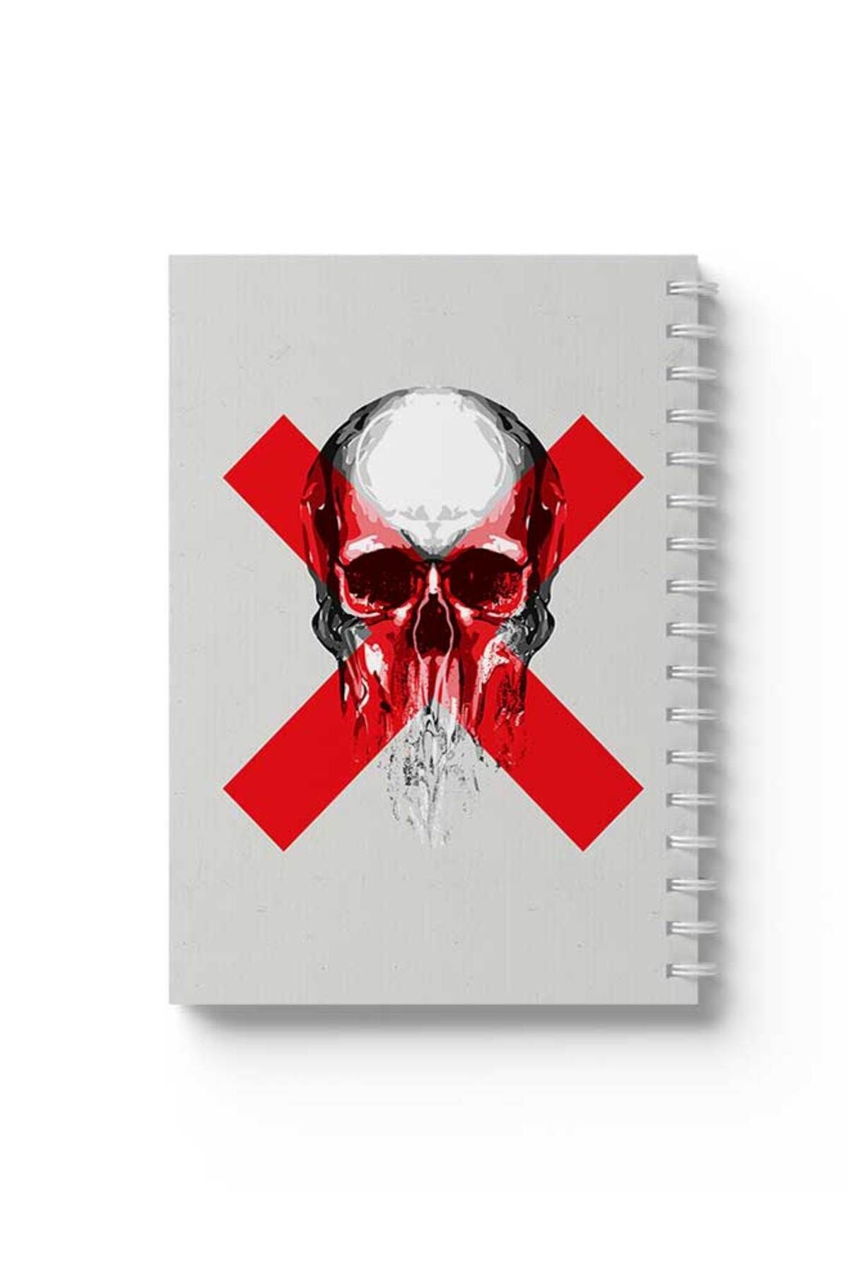 LOWHA-Spiral Notebook with Front and Back Hard Covers Featuring Danger Design 1