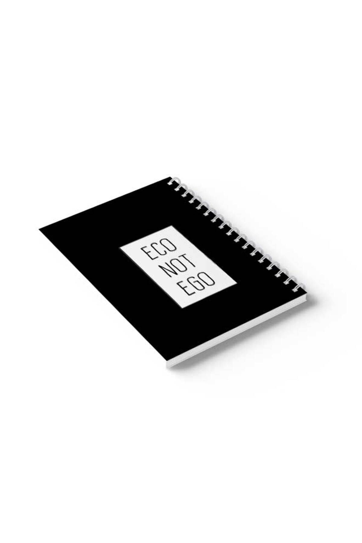 LOWHA-Spiral Notebook with Front and Back Hard Covers Featuring Eco Not Ego Design 6