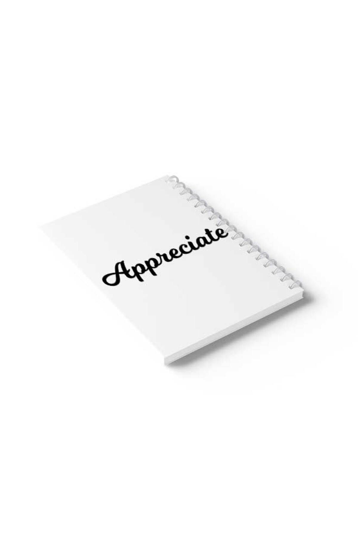 LOWHA-Spiral Notebook with Front and Back Hard Covers Featuring Appreciate Design 6