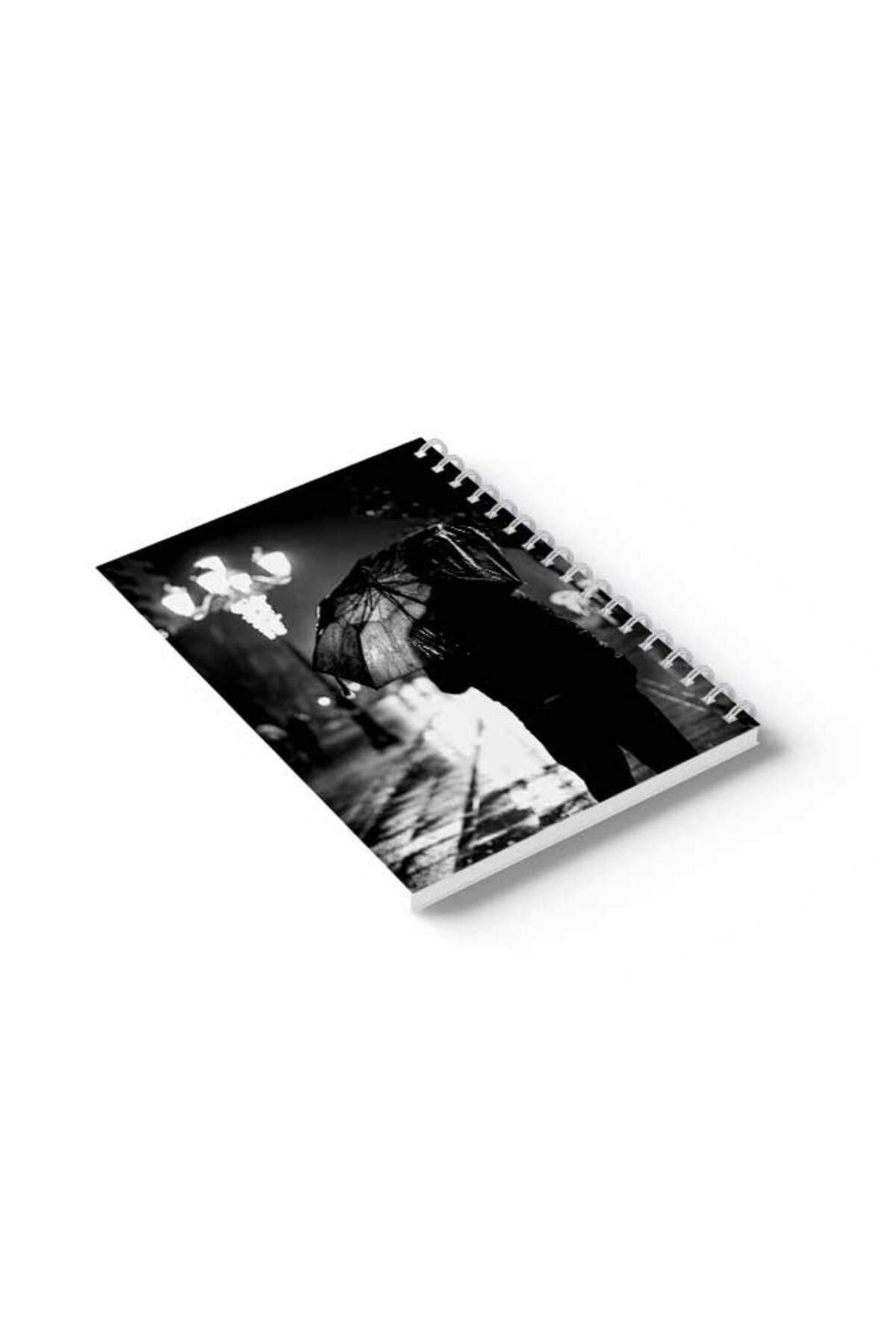 LOWHA-Spiral Notebook with Front and Back Hard Covers Featuring Alone Design 6