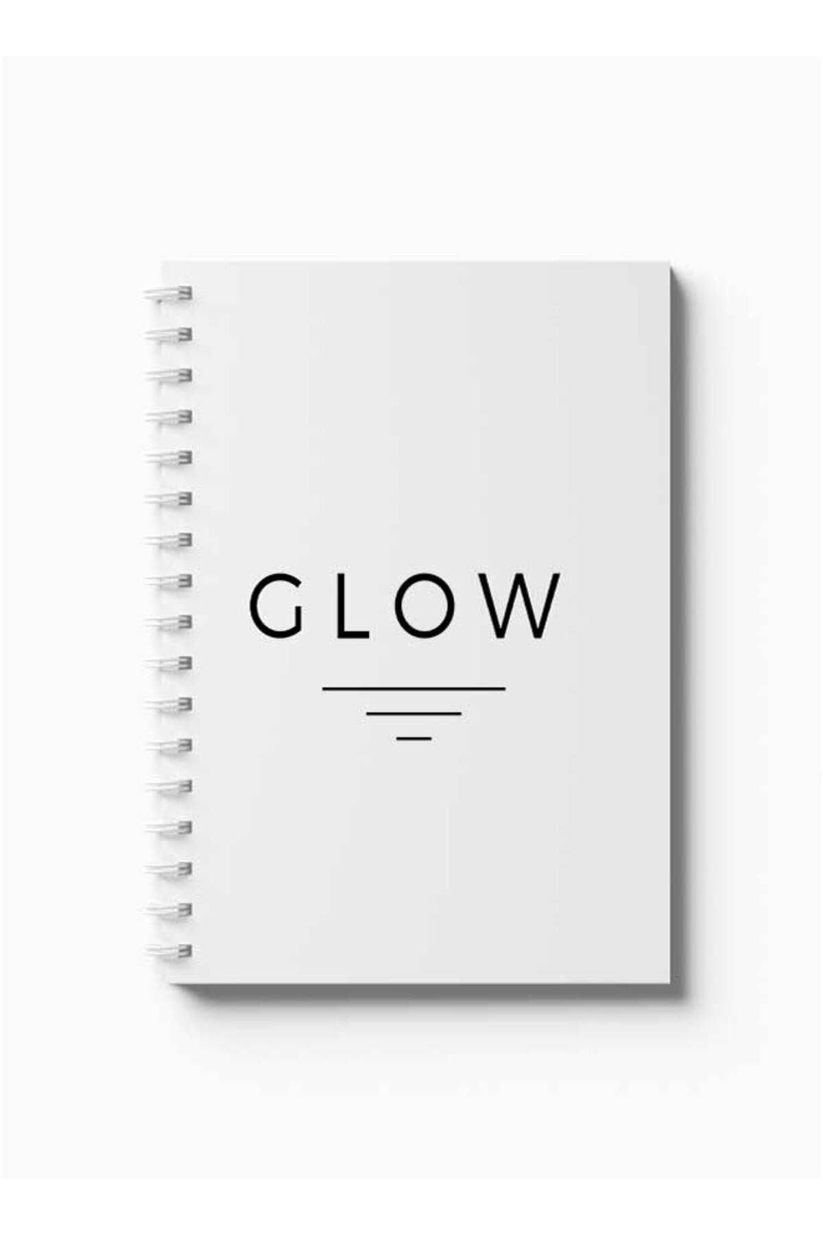 LOWHA-Spiral Notebook with Front and Back Hard Covers Featuring Glow Design 5