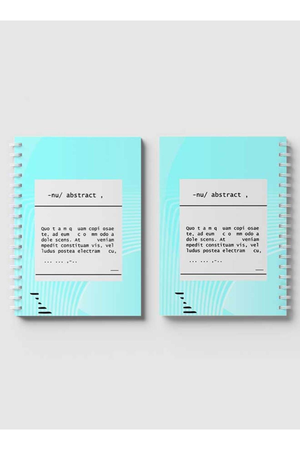 LOWHA-Spiral Notebook with Front and Back Hard Covers Featuring Abstract Design 4