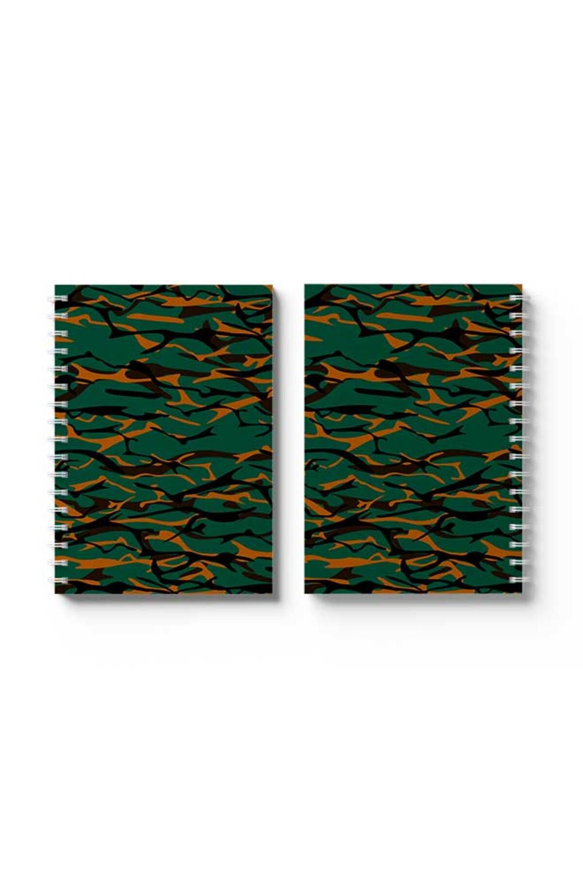 LOWHA-Spiral Notebook with Front and Back Hard Covers Featuring Shapes Design 4