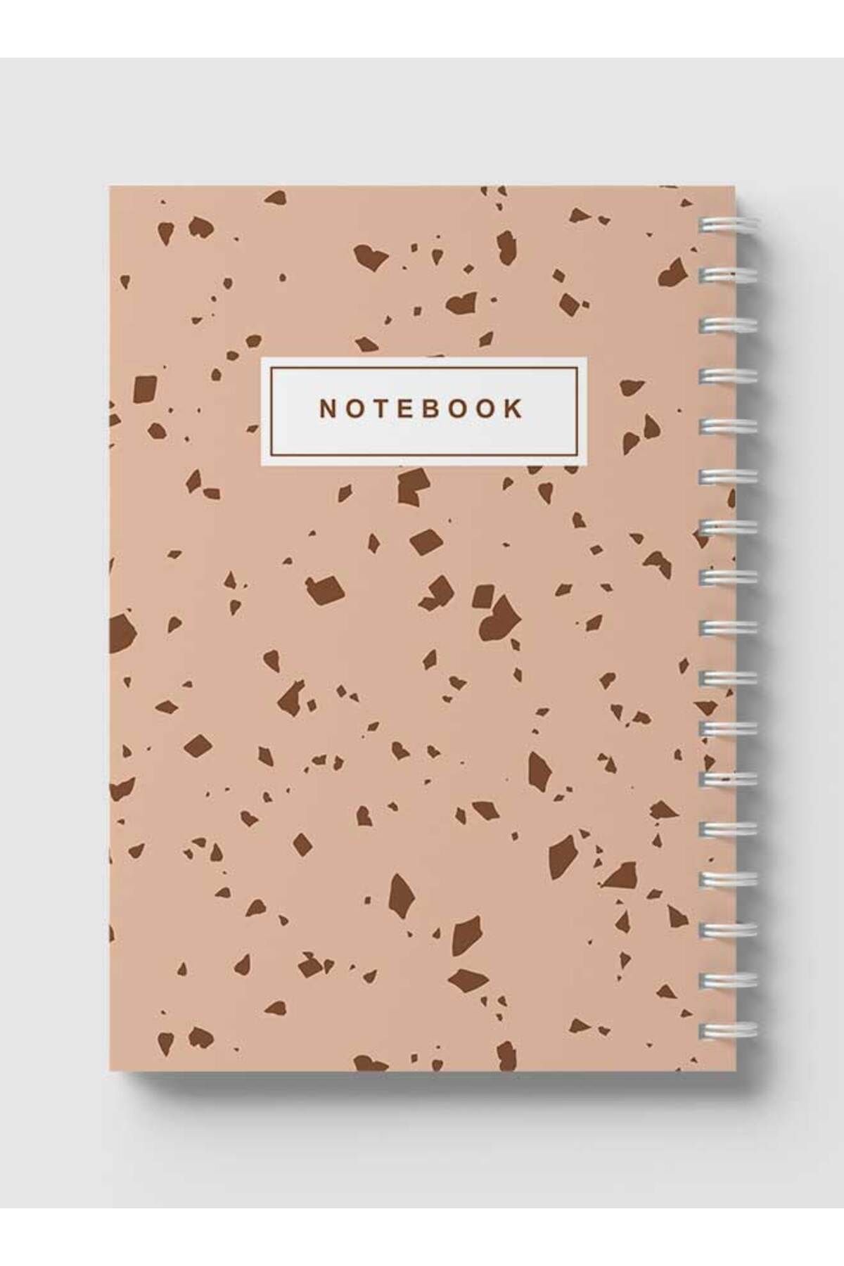 LOWHA-Spiral Notebook with Front and Back Hard Covers Featuring Terrazzo Style Design 5