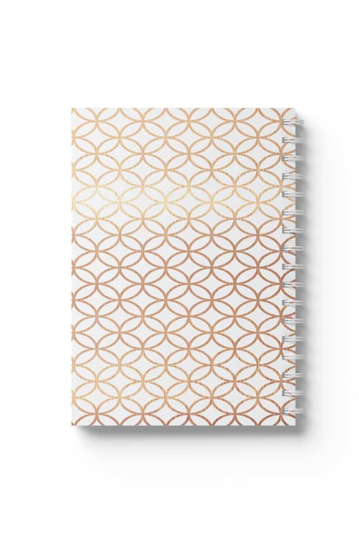 LOWHA-Spiral Notebook with Front and Back Hard Covers Featuring Shapes Design 1