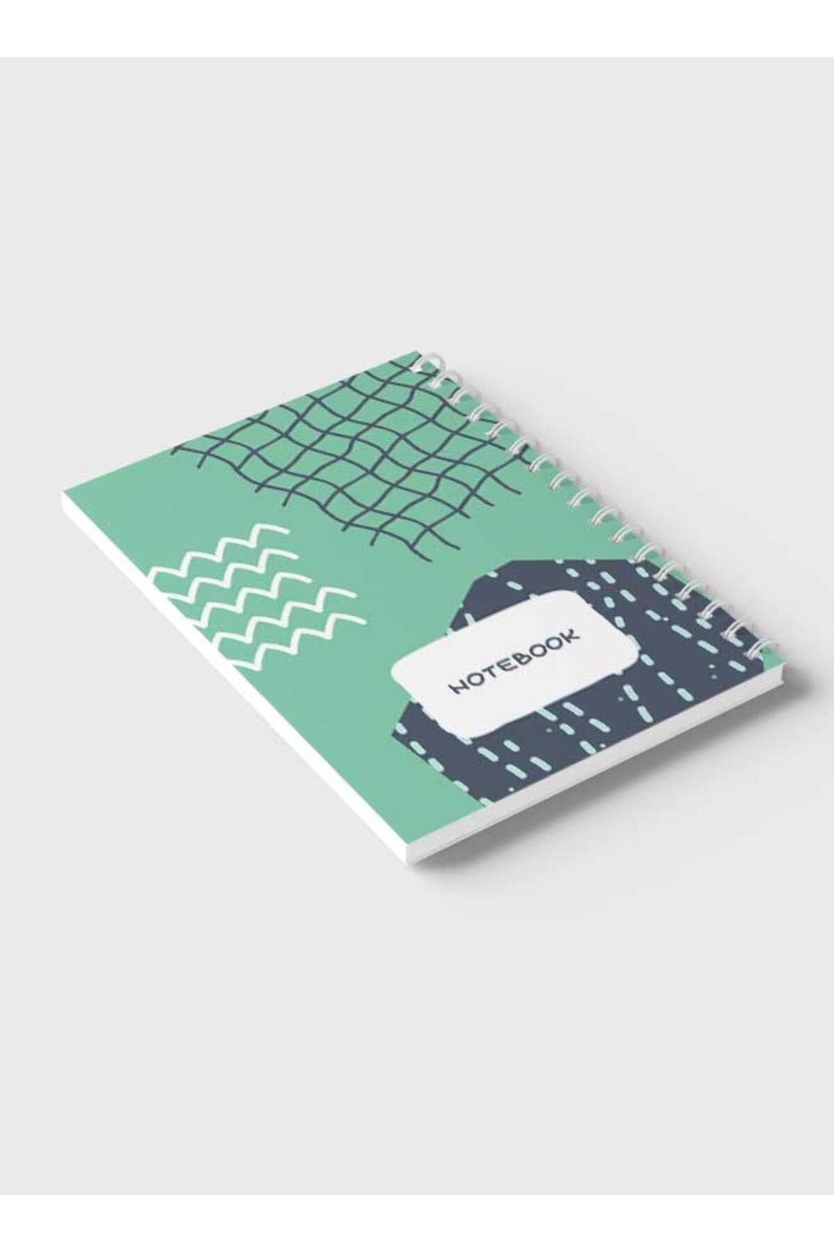 LOWHA-Spiral Notebook with Front and Back Hard Covers Featuring Ocean Abstract Design 6