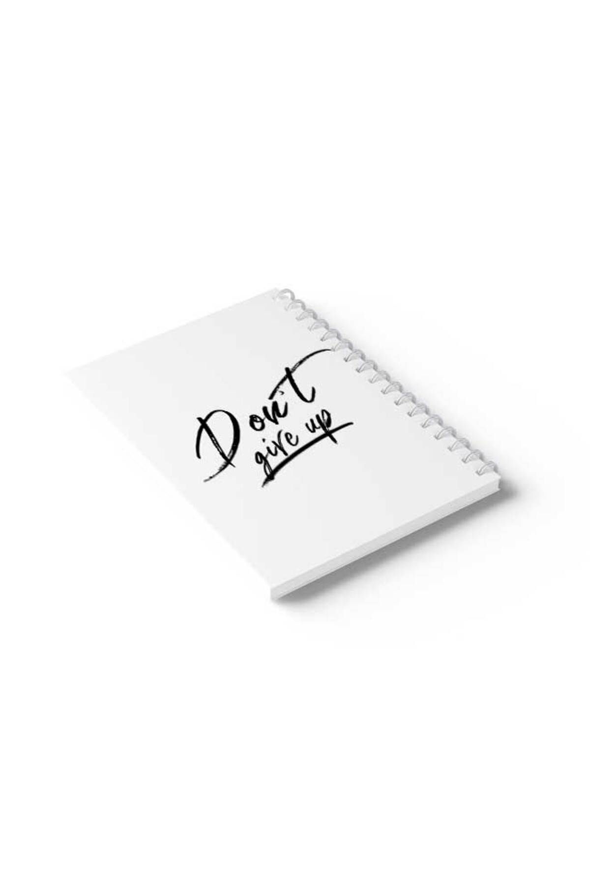 LOWHA-Spiral Notebook with Front and Back Hard Covers Featuring Don't Give Up Design 6