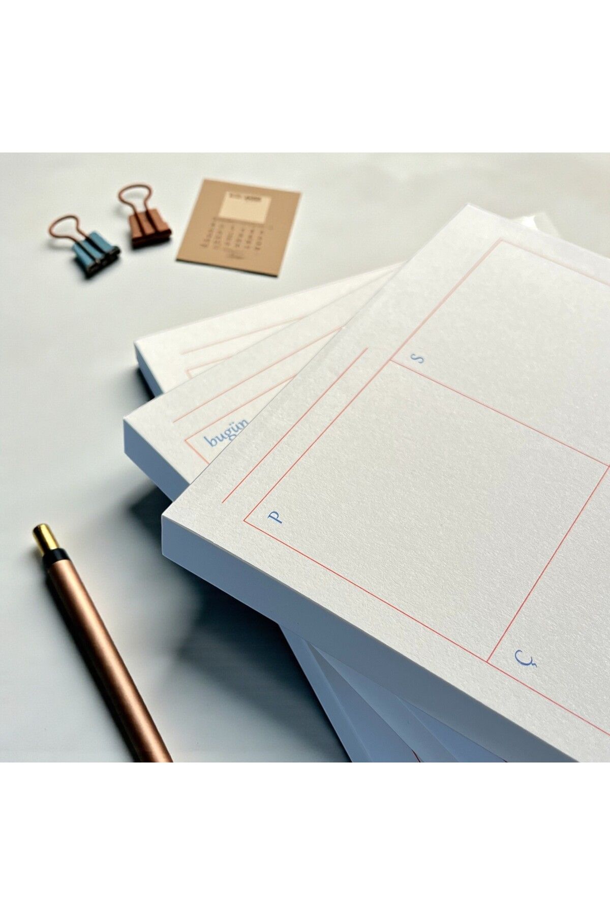 Fark Tanıtım-Set of 3 Desktop Note Papers – Today - Tomorrow |   Weekly Plan |   Dotted Page |   80 Sheets 6