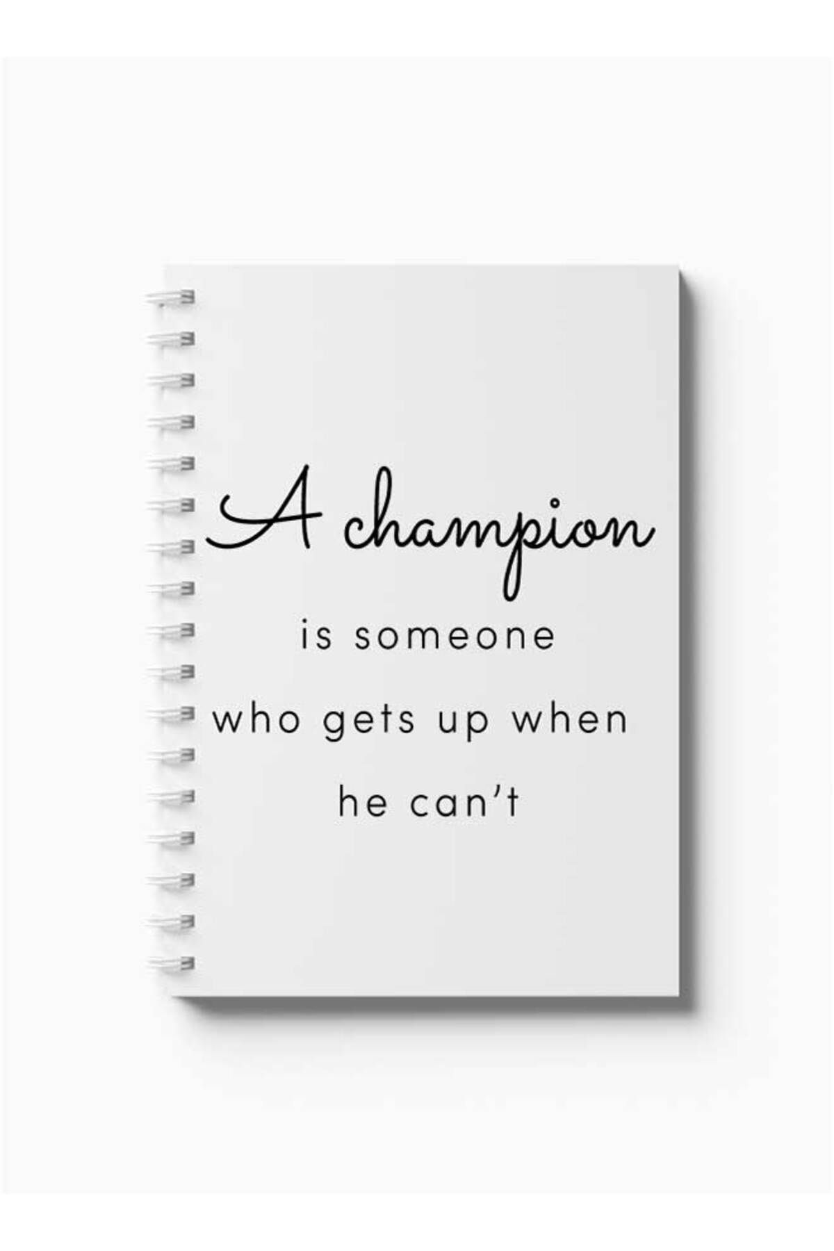 LOWHA-Spiral Notebook with Front and Back Hard Covers Featuring A Champion Design 5