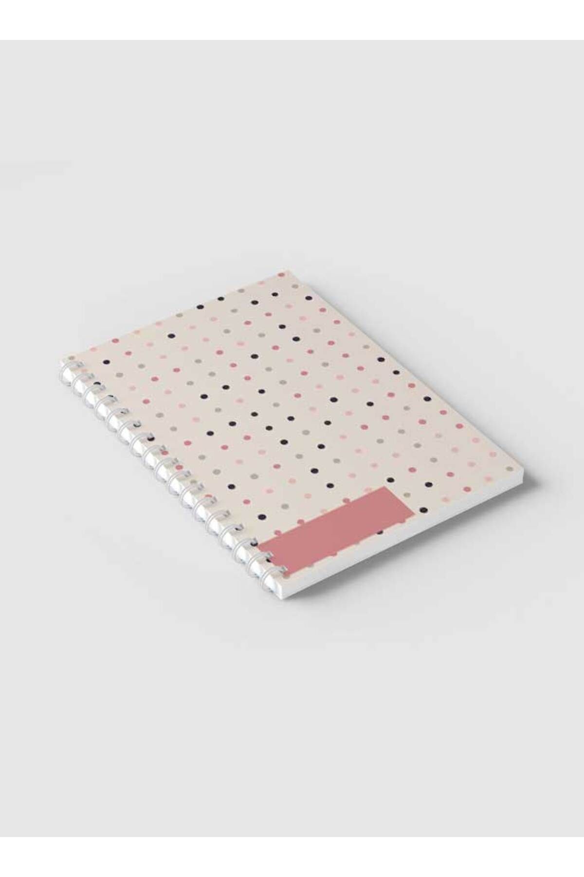 LOWHA-Spiral Notebook with Front and Back Hard Covers Featuring Graphic Dots Design 2