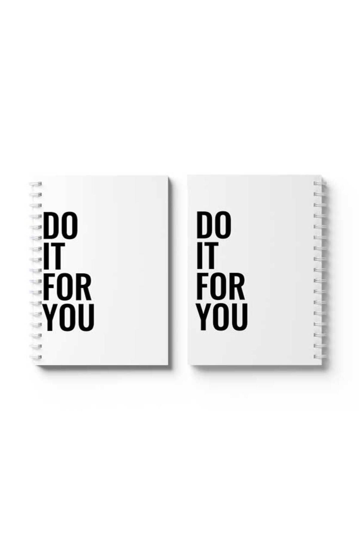 LOWHA-Spiral Notebook with Front and Back Hard Covers Featuring Do It for You Design 4