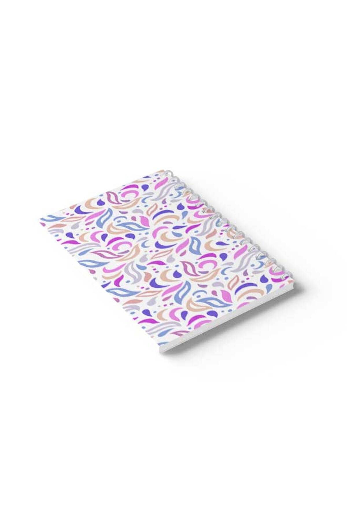 LOWHA-Spiral Notebook with Front and Back Hard Covers Featuring Qolourful Shapes Design 6