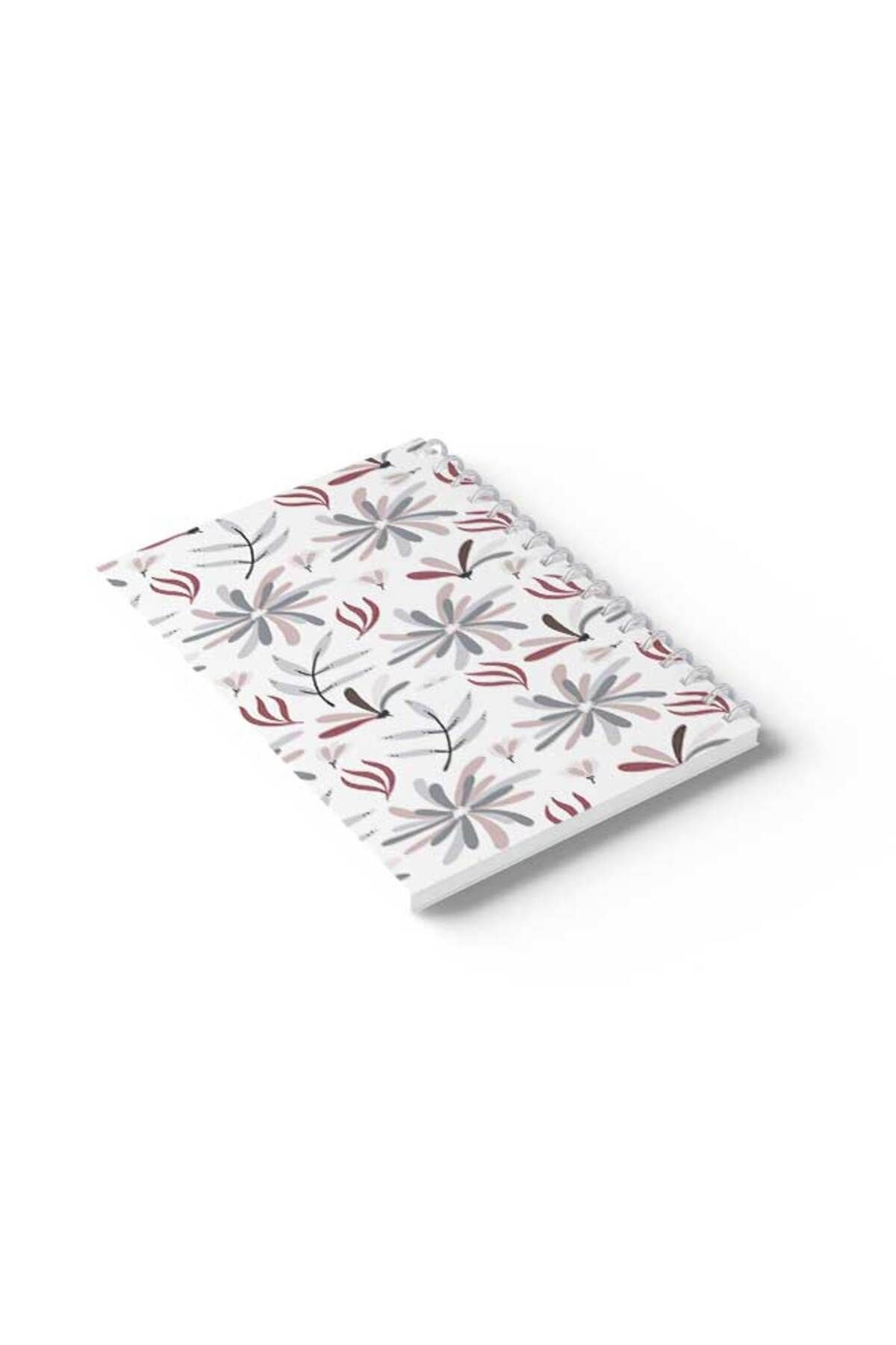 LOWHA-Spiral Notebook with Front and Back Hard Covers Featuring Floral Pattern Design 6