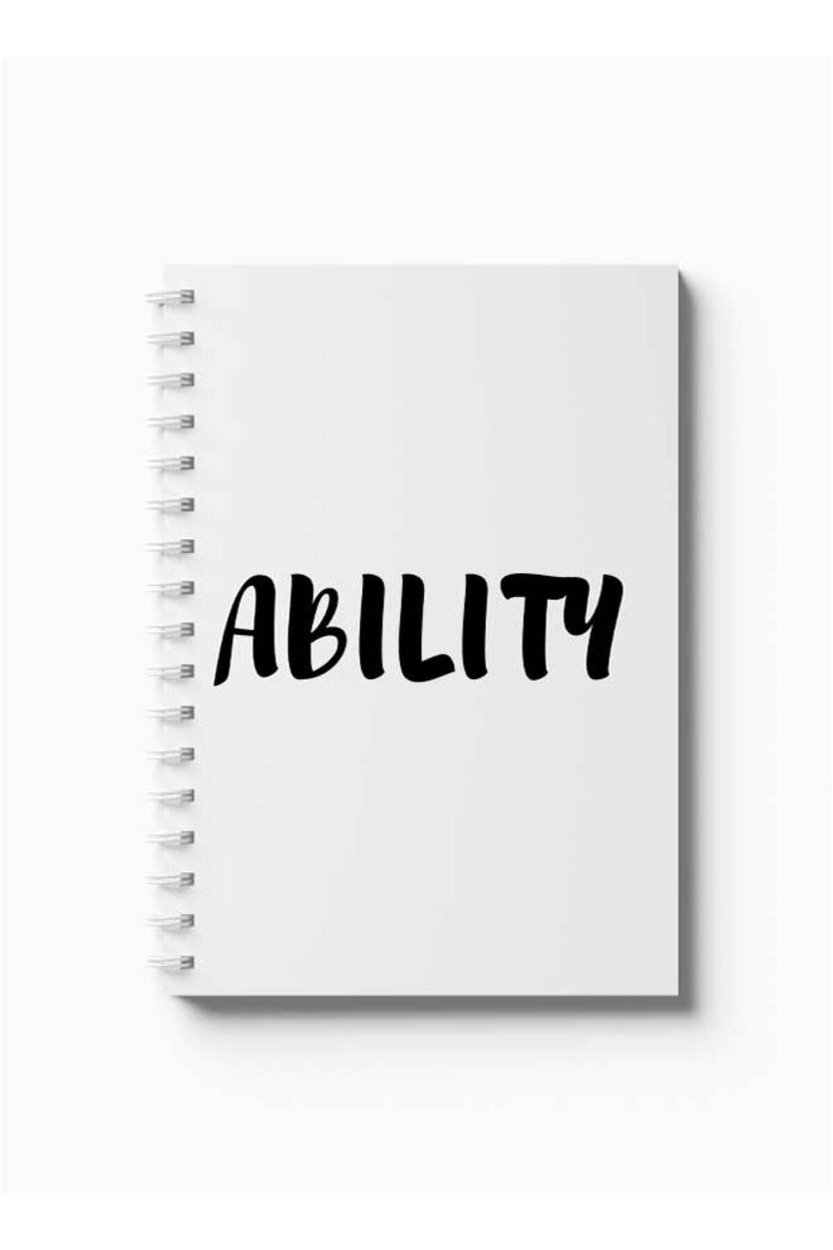 LOWHA-Spiral Notebook with Front and Back Hard Covers Featuring Ability Design 5