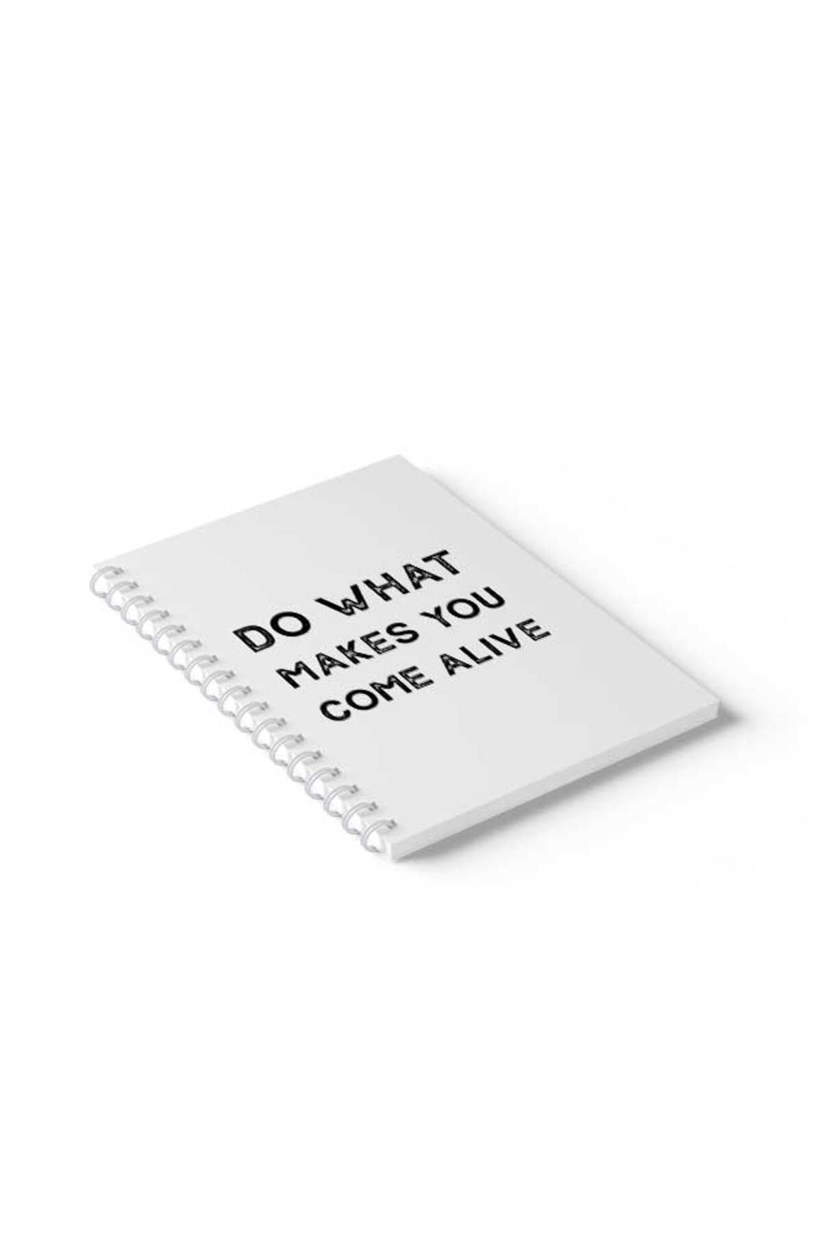 LOWHA-Spiral Notebook with Front and Back Hard Covers Featuring Do What Makes Youy Come Alive Design 2