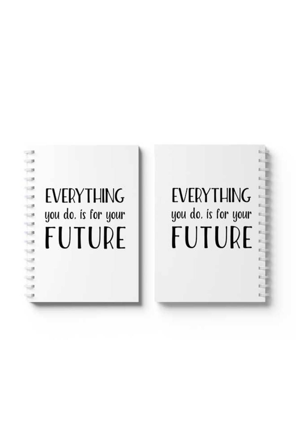 LOWHA-Spiral Notebook with Front and Back Hard Covers Featuring Everything You Do Design 4