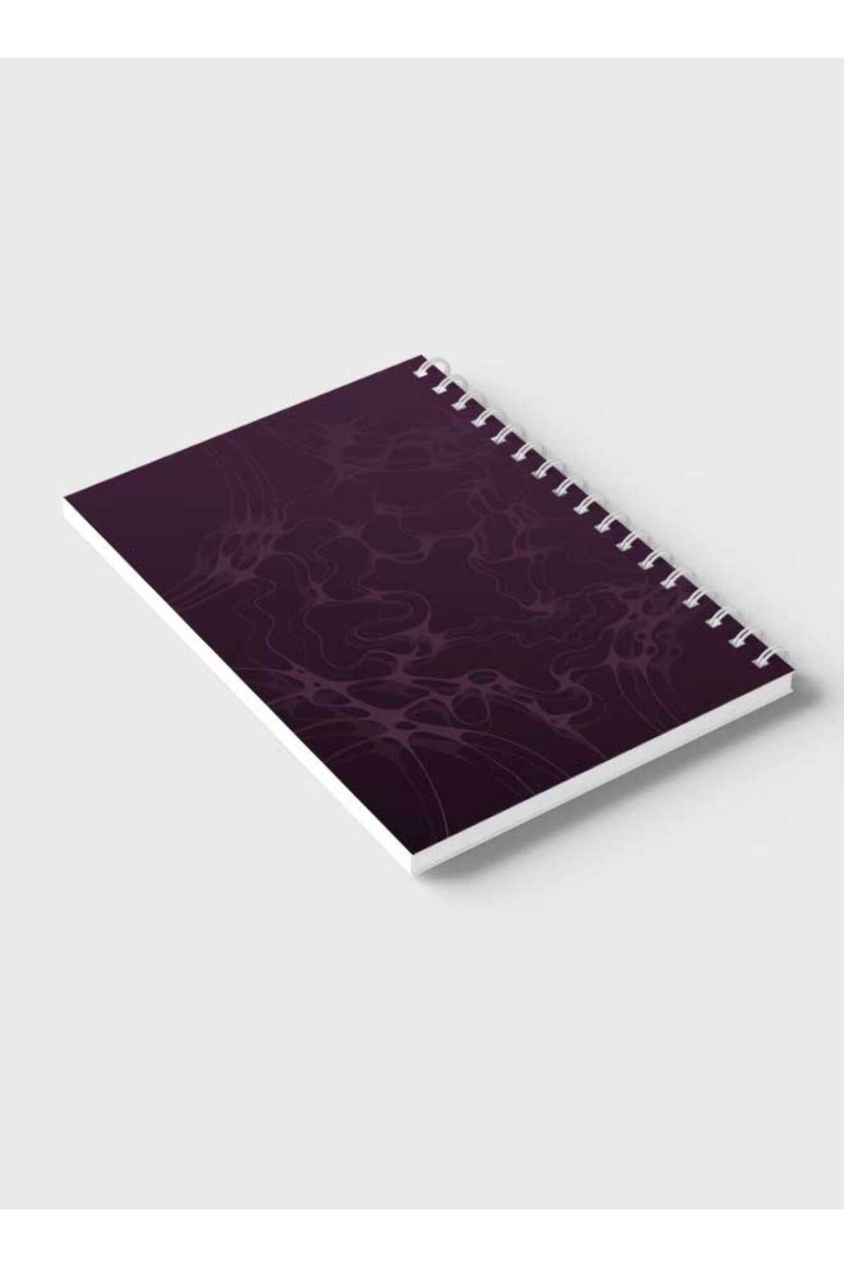 LOWHA-Spiral Notebook with Front and Back Hard Covers Featuring Abstract Water Effect Design 6