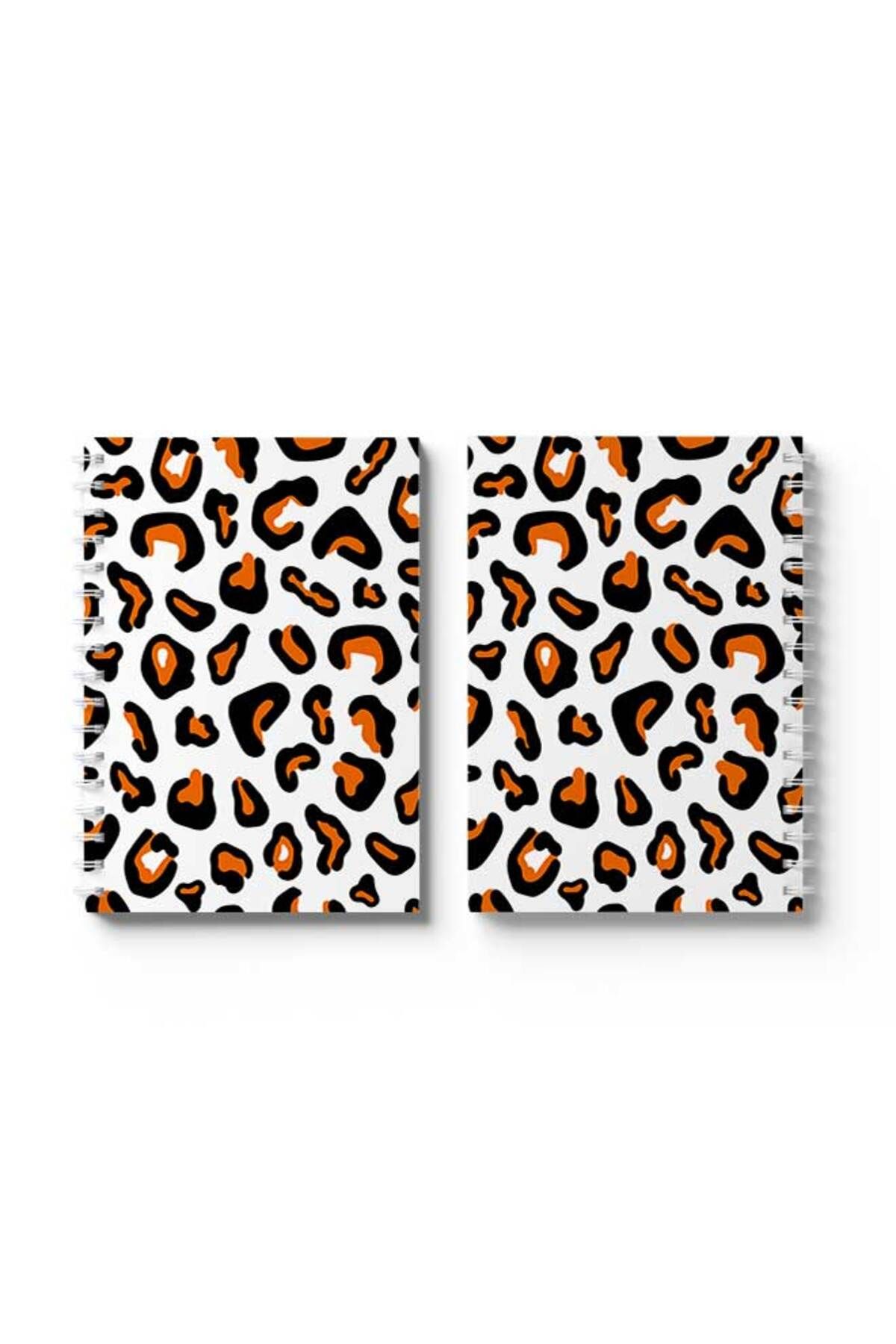 LOWHA-Spiral Notebook with Front and Back Hard Covers Featuring Cheetah Print Design 4