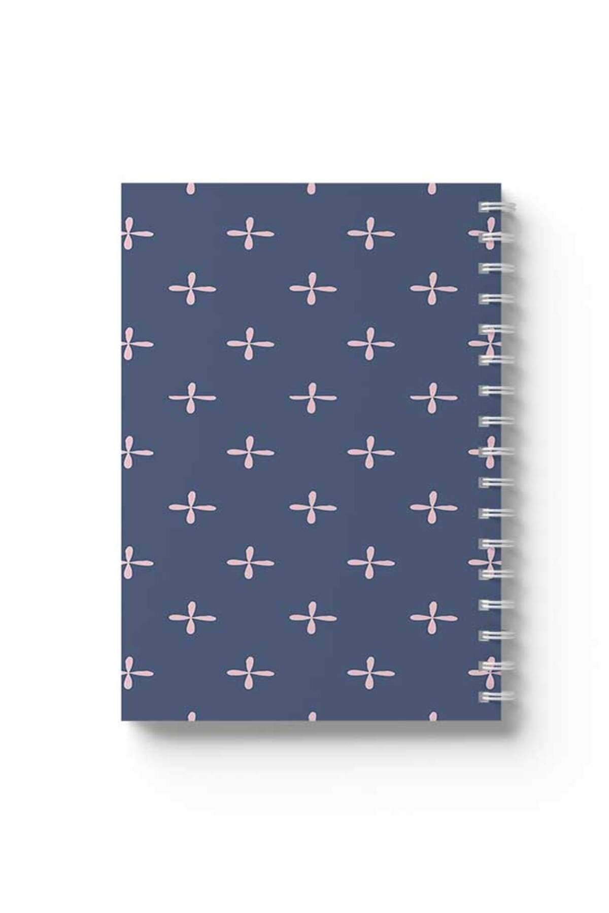 LOWHA-Spiral Notebook with Front and Back Hard Covers Featuring Floral Pattern Design 1