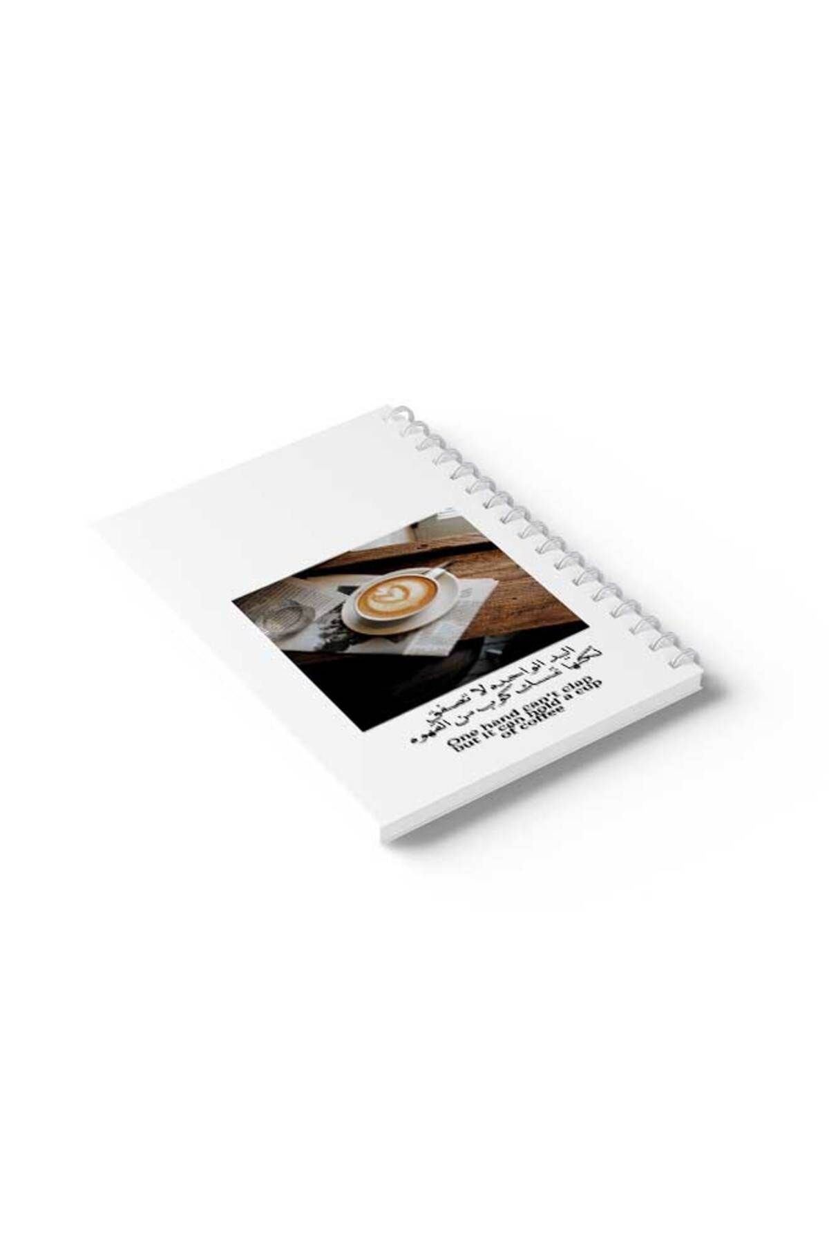 LOWHA-Spiral Notebook with Front and Back Hard Covers Featuring One Hand Can't Clap Design 6