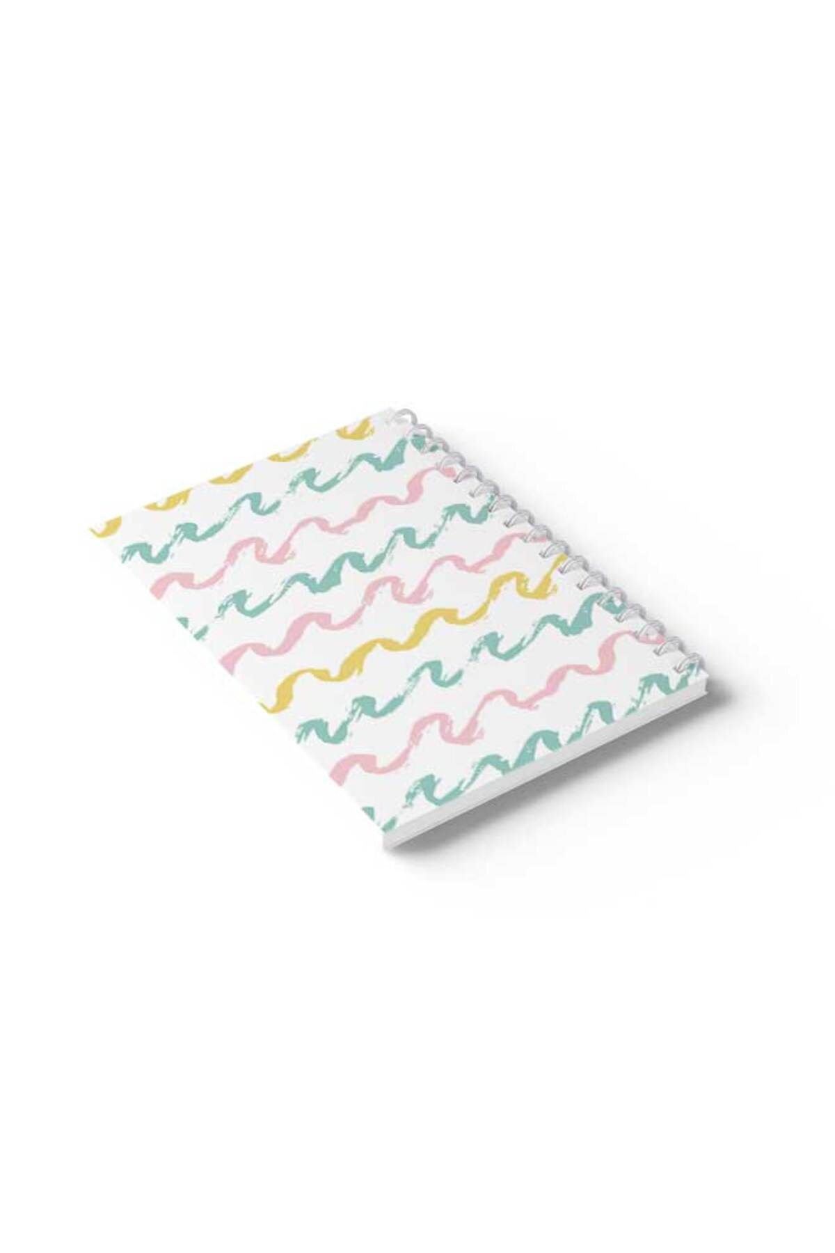 LOWHA-Spiral Notebook with Front and Back Hard Covers Featuring Twisted Lines Design 6