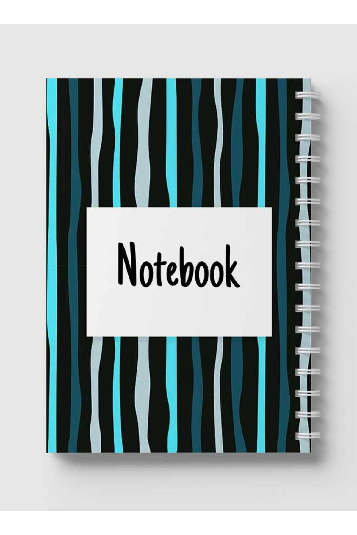 LOWHA-Spiral Notebook with Front and Back Hard Covers Featuring Colorful Striped Design 5