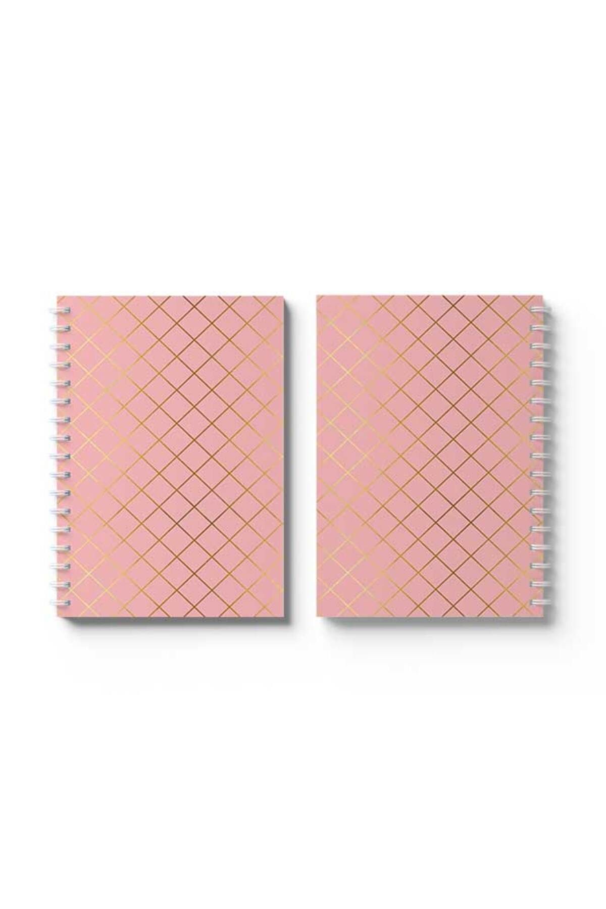 LOWHA-Spiral Notebook with Front and Back Hard Covers Featuring Shapes Design 4