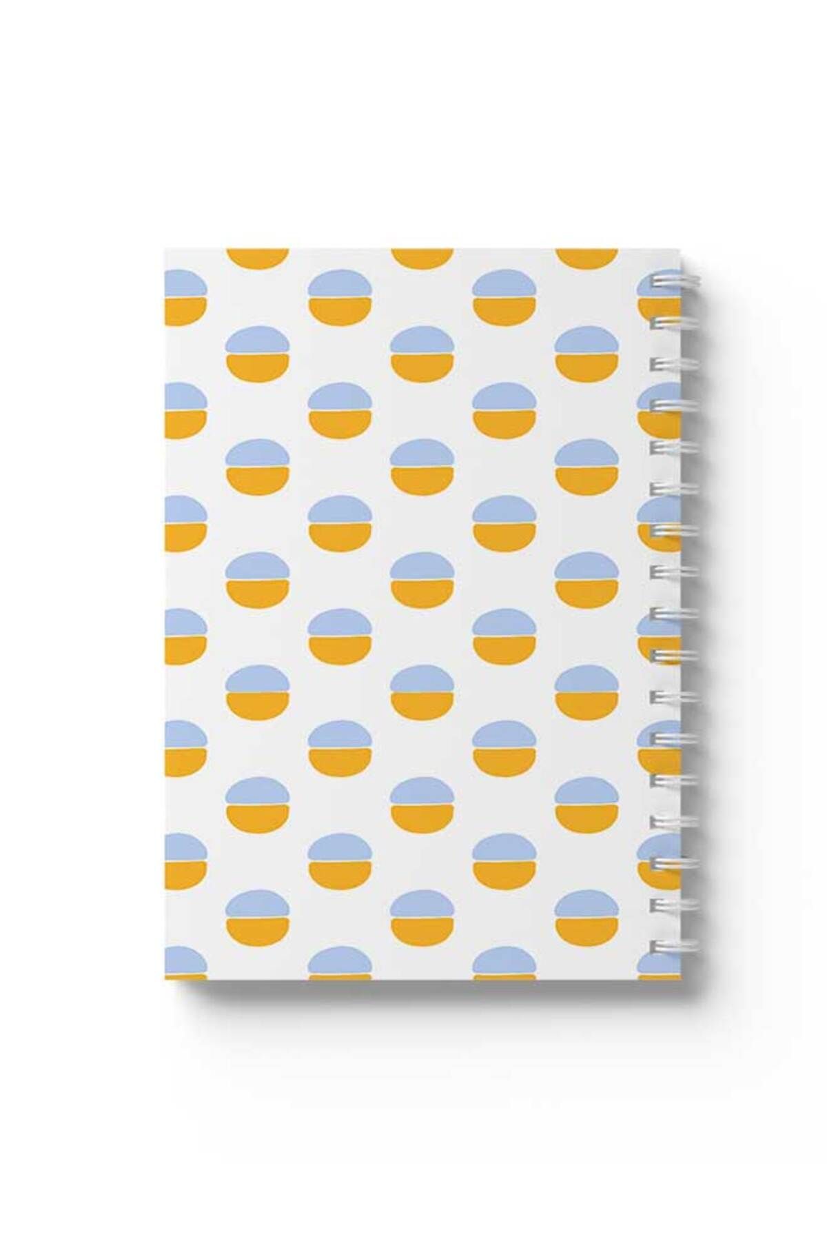 LOWHA-Spiral Notebook with Front and Back Hard Covers Featuring Circles Design 1