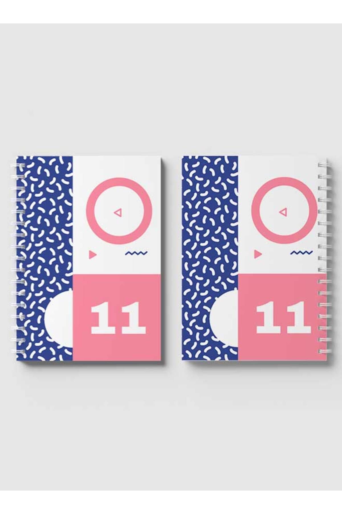 LOWHA-Spiral Notebook with Front and Back Hard Covers Featuring Modern Mix Shapes Design 4